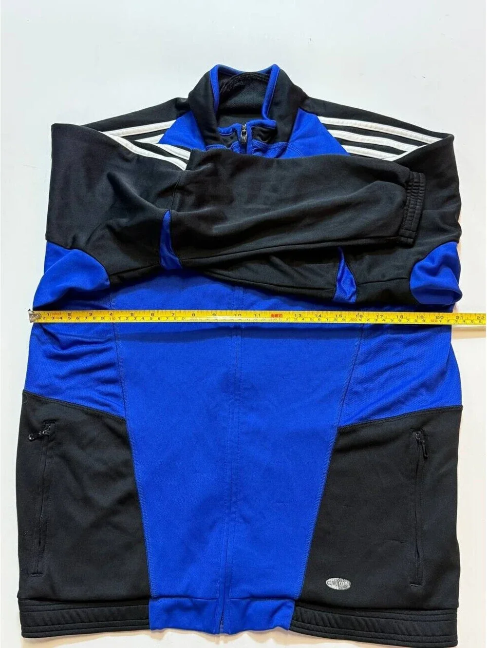 adidas Mens Track Jacket Size S Blue Black White Full Zip Pre-Owned Sportswear